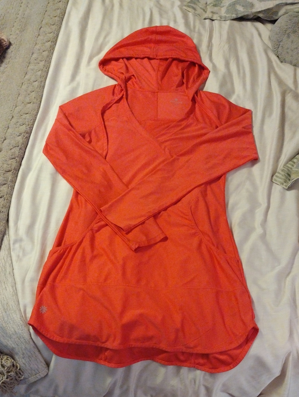 Athleta Pink Hooded Swim Cover Dress